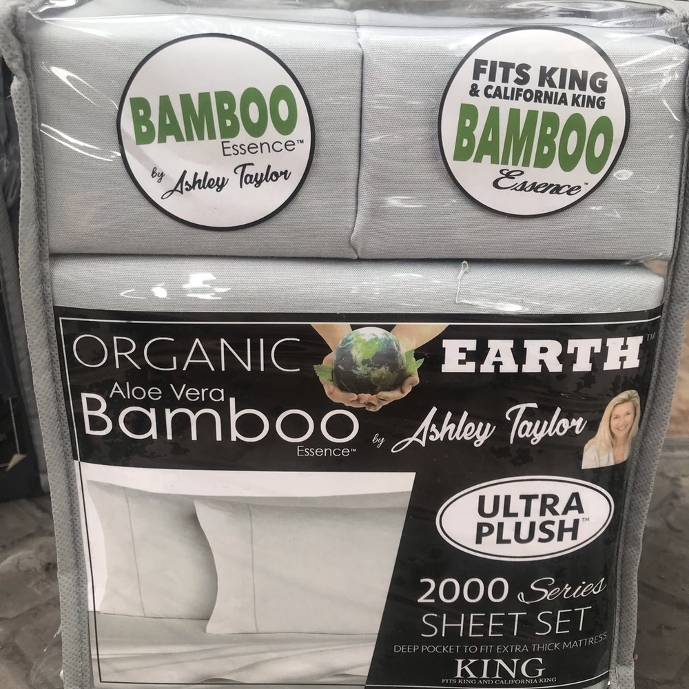 Bed Sheet Set King/Cal King Silver